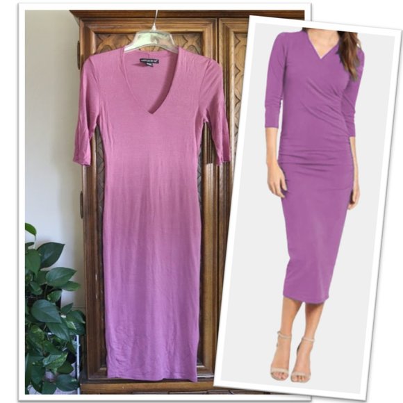 American Dream Dresses & Skirts - 3/$15 American Dream V-Neck Fitted Midi Dress  - Size XS
